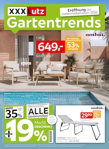 Gartensitzmöbel im XXXLutz Möbelhäuser Prospekt "Gartentrends" mit 12 Seiten (Essen)