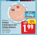 Geflügel-Schinkenwurst von Wiltmann für 1,99 € bei EDEKA im Angebot Geflügel-Schinkenwurst von Wiltmann im aktuellen EDEKA Prospekt
