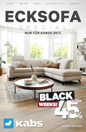 Aktueller Kabs Möbel & Einrichtung Prospekt in Oldenburg und Umgebung, "Ecksofa Special" mit 11 Seiten, 14.11.2025 - 01.12.2025