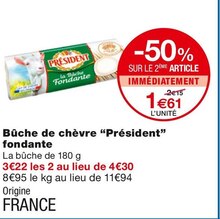 Monoprix Rehainviller - Bûche de chèvre fondante Promo Bûche de chèvre fondante dans le catalogue Monoprix "Les promos ? On en fait vos bonnes affaires." à Rehainviller