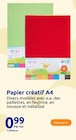 Papier créatif A4 en promo chez Action Paris à 0,99 €