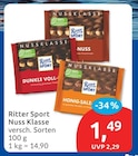 Nuss Klasse von Ritter Sport für 1,49 € bei budni im Angebot Nuss Klasse von Ritter Sport im aktuellen budni Prospekt