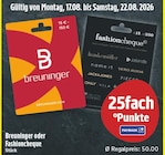 Breuninger oder Faschioncheque für 50,00 € bei EDEKA im Angebot Breuninger oder Faschioncheque im aktuellen EDEKA Prospekt