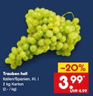 Trauben hell im Angebot bei Netto Marken-Discount in Karlsruhe Trauben hell Angebote bei Netto Marken-Discount Karlsruhe für 3,99 €