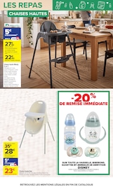 Promos Chaise Haute Bébé dans le catalogue "Les Babydays" de Carrefour à la page 15 Promos Chaise Haute Bébé dans le catalogue "Les Babydays" de Carrefour à la page 15