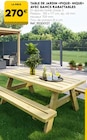 Promo TABLE DE JARDIN «PIQUE-NIQUE» AVEC BANCS RABATTABLES à 270,00 € dans le catalogue Tout Faire à Guérande