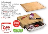 Schneidebrett im Angebot bei GLOBUS in Erlangen Schneidebrett Angebote von Kesper bei GLOBUS Erlangen für 9,99 €