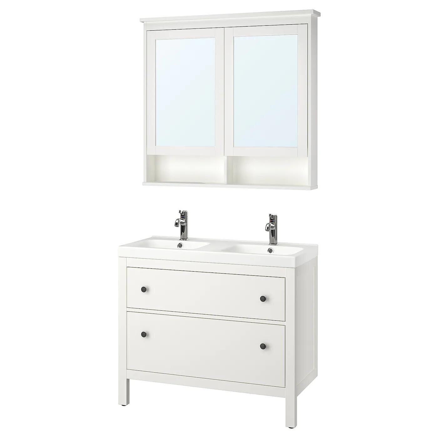 IKEA Seligweiler - Badeinrichtung 5-tlg. weiß/VOXNAN Mischbatterie Badeinrichtung 5-tlg. weiß/VOXNAN Mischbatterie Angebot bei IKEA Seligweiler im Prospekt Musik oder Kunst? Beides!