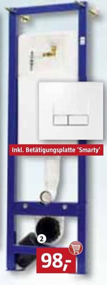 BAUHAUS Mainz-Kastel - WC-Vorwandelement 'Profiline' WC-Vorwandelement 'Profiline' Angebot bei BAUHAUS Mainz-Kastel im Prospekt "Handzettel KW 27"