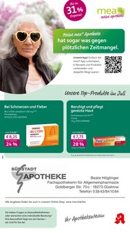 Aktueller mea - meine apotheke Prospekt "Unsere Juli-Angebote" Seite 1 von 4 Seiten