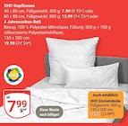 Aktuelles Kopfkissen Angebot bei GLOBUS in Koblenz ab 7,99 €