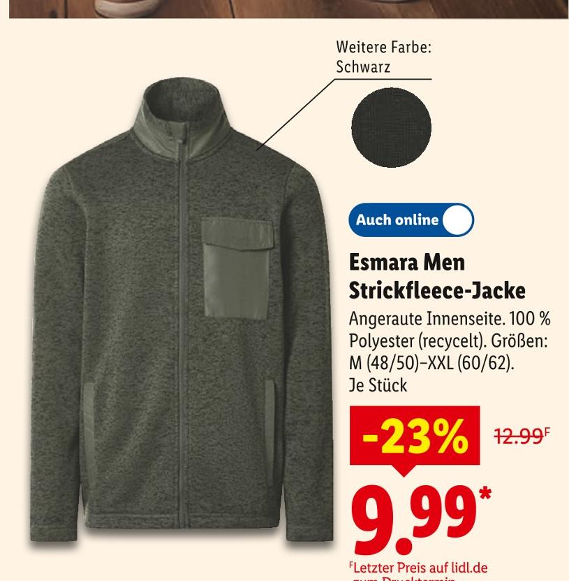Men Strickfleece-Jacke