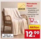 Wohndecke Flanell Angebote von DEKOR bei Netto Marken-Discount Wolfenbüttel für 12,99 €