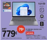 Pc portable ideapad slim 3 16arp10 - LENOVO en promo chez E.Leclerc Arles à 779,00 €
