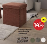 Coffre pouf pliable velours côtelé - Maxi Bazar à Vitry-sur-Seine Coffre pouf pliable velours côtelé en promo chez Maxi Bazar Vitry-sur-Seine à 14,99 €