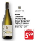 Grauer Burgunder Kabinett trocken bei EDEKA im Hügelsheim Prospekt für 5,99 €
