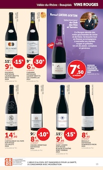 Promotion Vin rouge bio dans le prospectus Super U, valable du 22/09/2026 au 04/10/2026 Promo Vin rouge bio dans le catalogue Super U du moment à la page 13
