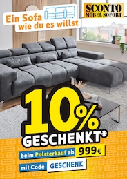 Aktueller Sconto SB Möbel & Einrichtung Prospekt für Löbnitz: 10% GESCHENKT mit 1} Seite, 15.03.2025 - 04.04.2025