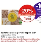 Promo Tartines au seigle à 1,43 € dans le catalogue Monoprix à Trouville-sur-Mer