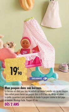 Carrefour L'Isle-Adam - Mon poupon dans son berceau. Promo Mon poupon dans son berceau. dans le catalogue Carrefour "Objectif Noël" à L'Isle-Adam