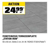 OBI Neustadt - Feinsteinzeug Terrassenplatte 'Station Iron' Angebot im Prospekt Feinsteinzeug Terrassenplatte 'Station Iron' bei OBI im Neustadt Prospekt für 24,99 €