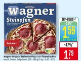 Original Steinofen Pizza Salami im Angebot bei Marktkauf in Ravensburg Original Steinofen Pizza Salami Angebote von Wagner bei Marktkauf Ravensburg für 1,59 €