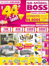 SB Möbel Boss Prospekt für Recklinghausen mit 2 Seiten SB Möbel Boss Prospekt für Recklinghausen: "Wir feiern Jubiläum!", 2 Seiten, 29.08.2026 - 04.09.2026