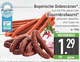 Bayerische Debrecziner im aktuellen EDEKA Prospekt für 1,29 €