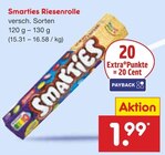 Smarties Riesenrolle für 1,99 € bei Netto Marken-Discount im Angebot Smarties Riesenrolle im aktuellen Netto Marken-Discount Prospekt