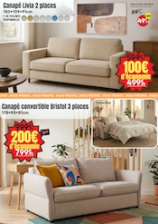 Promos Canapé Deux Places dans le catalogue "MEUBLEZ-VOUS DE BONNES AFFAIRES" de Maxi Bazar à la page 9 Promos Canapé Deux Places dans le catalogue "MEUBLEZ-VOUS DE BONNES AFFAIRES" de Maxi Bazar à la page 9