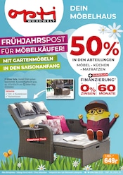 Aktueller Opti-Wohnwelt Prospekt mit Sofa, "Frühjahrspost", Seite 1