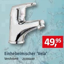 Einhebelmischer 'Vela' bei BAUHAUS in München Einhebelmischer 'Vela' im Angebot bei BAUHAUS München für 49,95 €