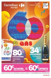 Prospectus Carrefour Market, "60 ans",  pages, 07/02/2023 - 19/02/2023