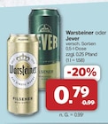 Pilsener oder Jever von Warsteiner im aktuellen famila Nordwest Prospekt