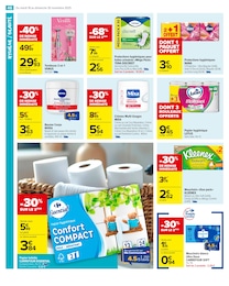 Prix et réduction Kleenex dans le prospectus Carrefour Market en cours Offre Kleenex dans le catalogue Carrefour Market du moment à la page 48