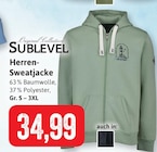 Herren-Sweatjacke Angebote von Sublevel bei Kaufhaus Stolz Rostock für 34,99 €