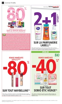 Catalogue Intermarché Contact à Sainte-Marie-aux-Mines cette semaine, valable du 08/04/2026 au 19/04/2026 Prospectus Intermarché Contact à Sainte-Marie-aux-Mines, "80% REMBOURSÉS EN BONS D'ACHAT SUR LE RAYON BEAUTÉ", 44 pages de promos valables du 08/04/2026 au 19/04/2026