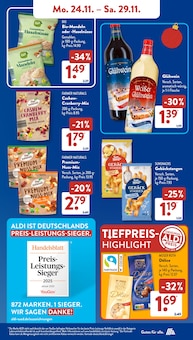 ALDI SÜD Prospekt der aktuellen Woche, gültig von 24.11.2025 bis 29.11.2025 Aktueller ALDI SÜD Prospekt "Gutes für Alle." mit 48 Seiten