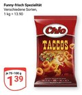 GLOBUS Homburg - Funny-frisch Spezialität Taccos Angebot im Prospekt Funny-frisch Spezialität Taccos bei GLOBUS im Homburg Prospekt für 1,39 €