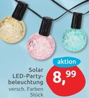 Solar LED-Partybeleuchtung für 8,99 € bei budni im Angebot Solar LED-Partybeleuchtung im aktuellen budni Prospekt