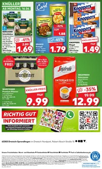 Warsteiner im aktuellen Kaufland Prospekt (Dreieich) Warsteiner im Kaufland Prospekt "KNĂśLLER" mit 54 Seiten (Dreieich)