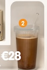 Gobelet en verre strié à 2,28 € dans le catalogue B&M