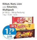 Kitkat, Nuts, Lion oder Smarties Multipack von Kitkat im aktuellen V-Markt Prospekt für 1,79 €