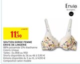 Soutien Gorge Femme - Envie de lingerie - Intermarché à Niort Soutien Gorge Femme - Envie de lingerie en promo chez Intermarché Niort à 11,90 €