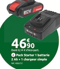 Pack Starter 1 batterie 2 Ah + 1 chargeur simple à Mr.Bricolage dans Chaudenay Pack Starter 1 batterie 2 Ah + 1 chargeur simple à Mr.Bricolage dans Chaudenay