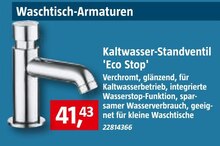 BAUHAUS Münster - Kaltwasser-Standventil 'Eco Stop' Kaltwasser-Standventil 'Eco Stop' Angebot bei BAUHAUS Münster im Prospekt "Handzettel KW 32"