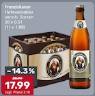 Aktuelle Franziskaner Angebote bei Getränke König in Ingolstadt Aktuelles Hefeweissbier Angebot bei Getränke König in Ingolstadt ab 17,99 €