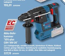BAUHAUS Dingolfing - Akku-Bohrhammer 'SDS-plus GBH 18V-26' Akku-Bohrhammer 'SDS-plus GBH 18V-26' Angebot bei BAUHAUS Dingolfing im Prospekt "Handzettel KW 45"