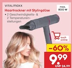 Haartrockner mit Stylingdüse Angebote von VITALMAXX bei Netto Marken-Discount Schwäbisch Gmünd für 9,99 €