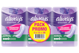 Serviettes incontinence "Pack Promo" - ALWAYS dans le catalogue Carrefour